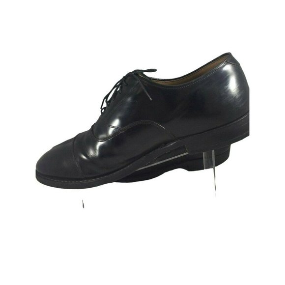 Johnston Murphy Mens 8.5   8/C  Leather Lace Up Black Dress Shoes - Picture 3 of 11